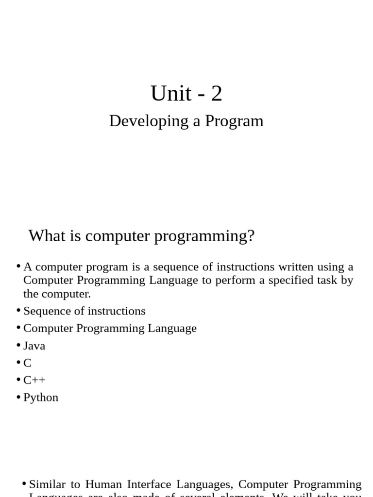 Unit-2 Ug Cs 1D | PDF