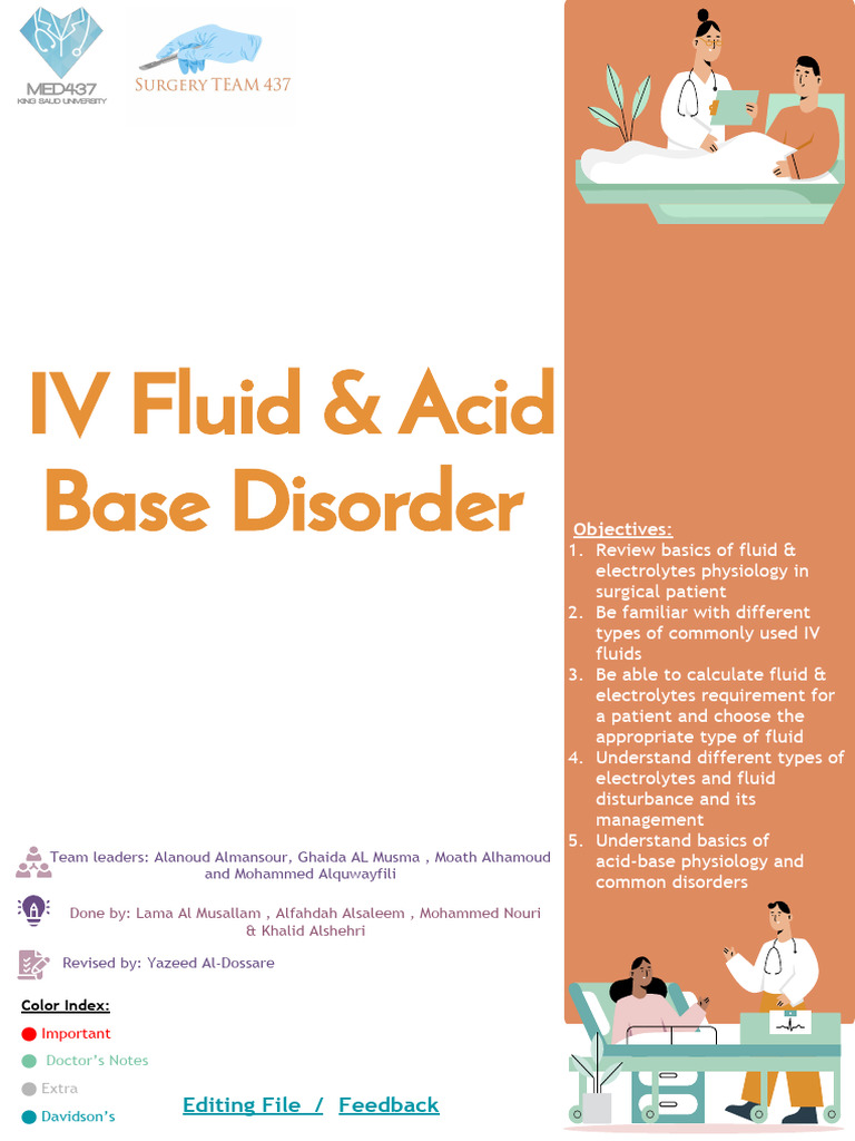 IV Fluids and Electrolyte Management Guide | PDF | Saline (Medicine ...