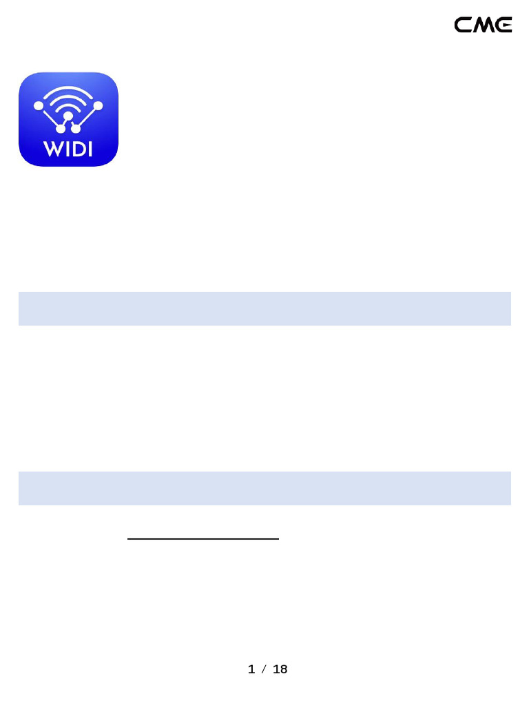 WIDI-App-user-manual V06 Release en | PDF