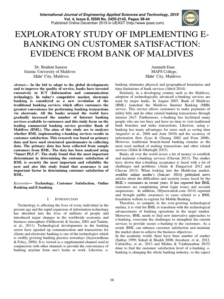 Exploratory Study of Implementing E Bank | PDF