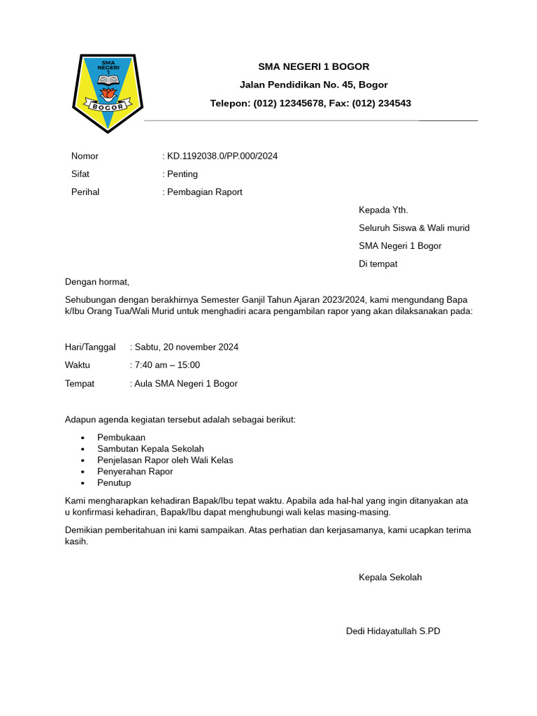 Surat Resmi | PDF