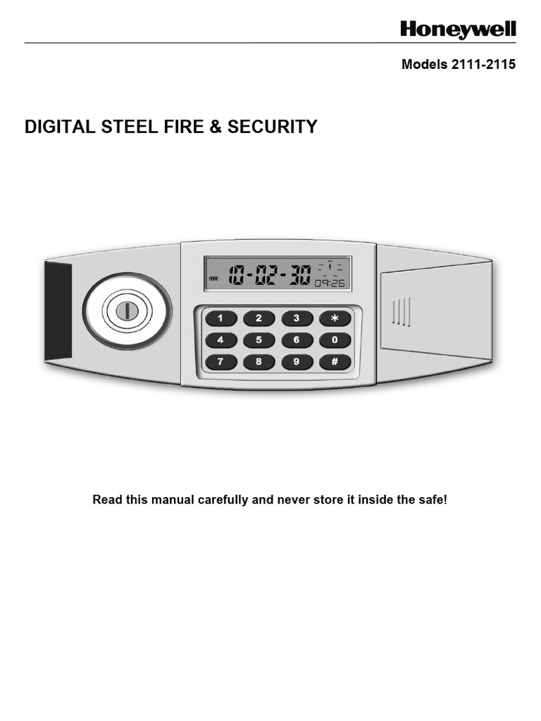 Digital Steel Safe Models 2111-2115 Manual | PDF | Identity Document ...