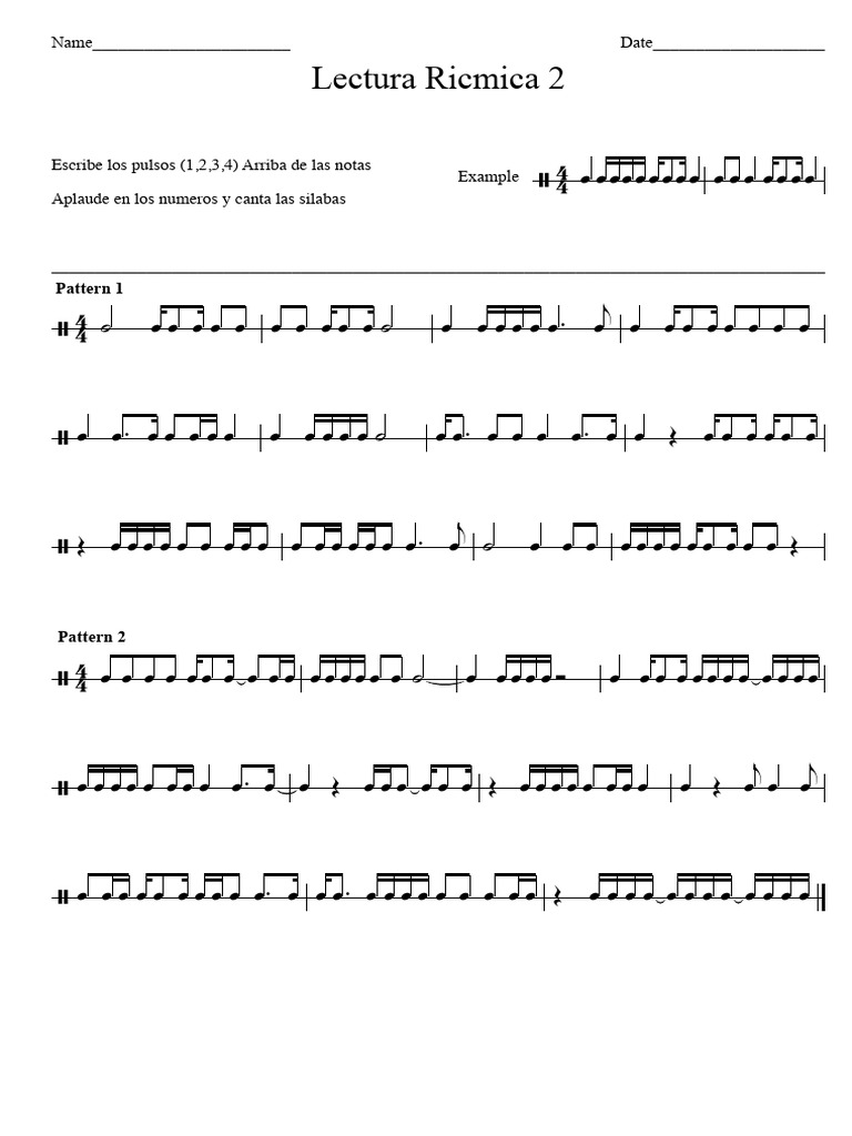 Lectura Ritmica 2 | PDF