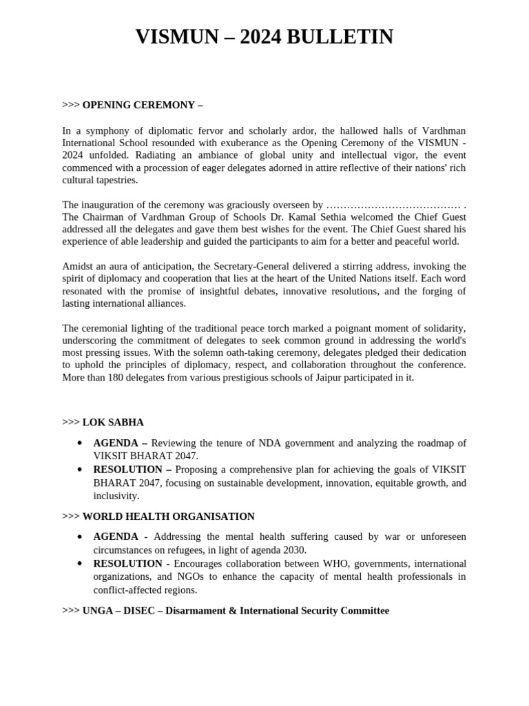 Mun Template | PDF
