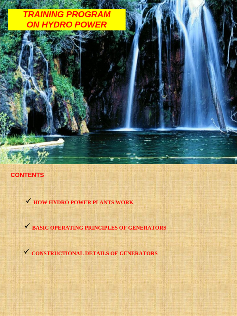 Training On Hydro Power | PDF