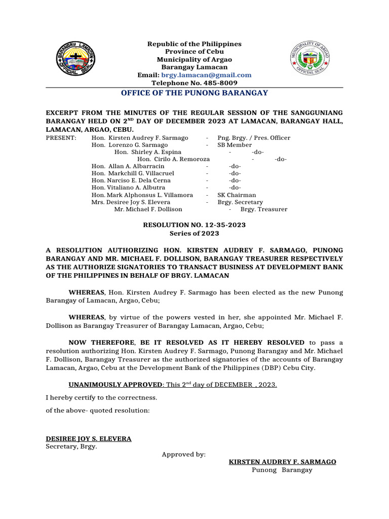 Change Signatory | PDF