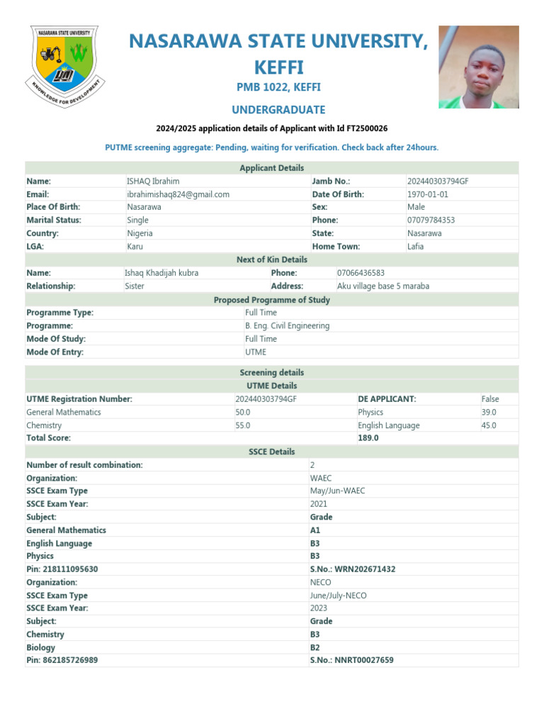 Application Summary | PDF