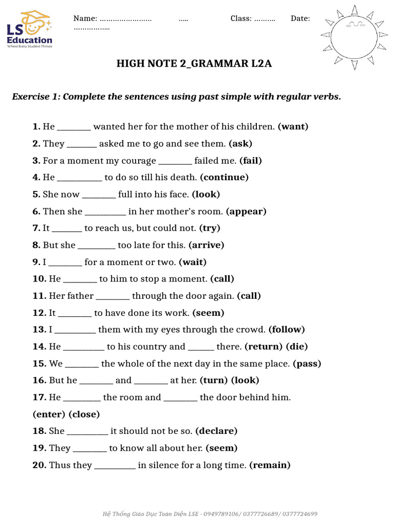 High Note 2 - L2A - Grammar | PDF