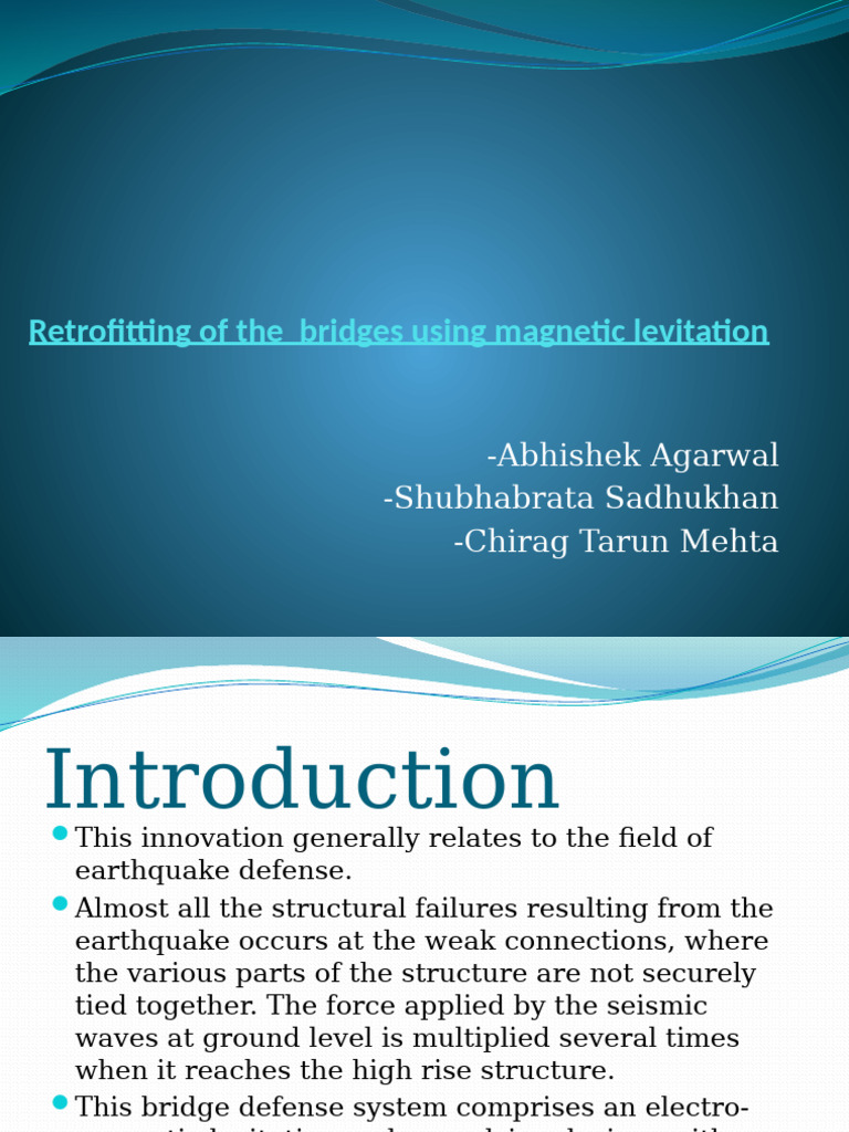 Seismic Isolation of The Beam Bridges Using Magnetic | PDF