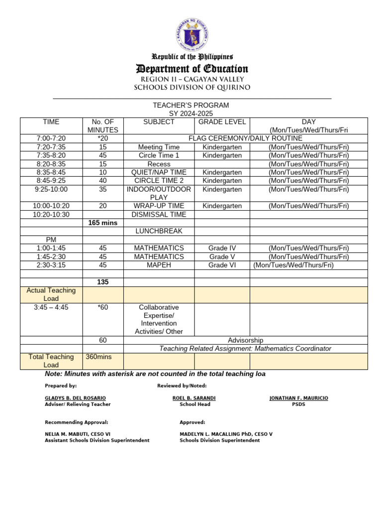 Teachers PROGRAM Corrected | PDF