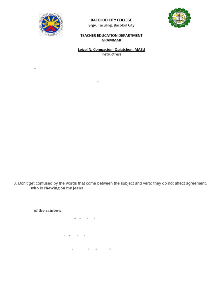 Grammar Reviewer Pdf