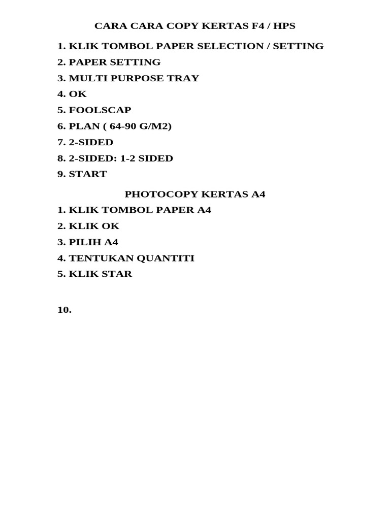Cara cara copy kertas f4 pdf