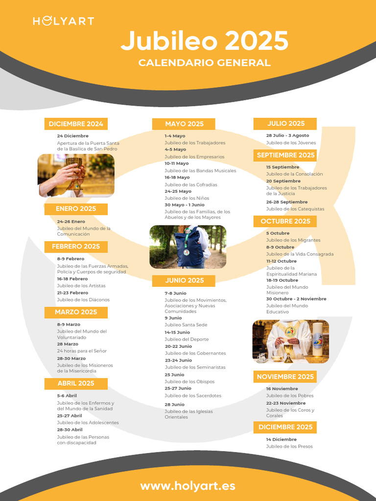 Calendario del jubileo 2025 pdf