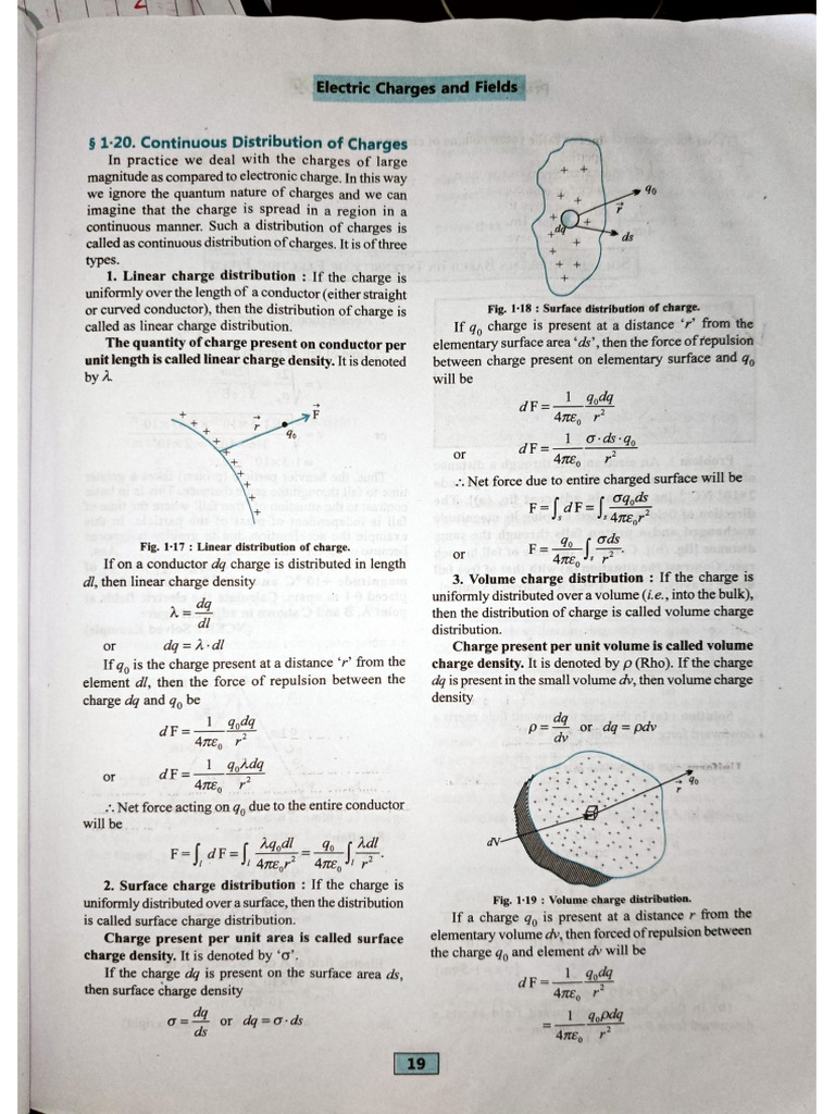 Continuous Distribution of Charges | PDF