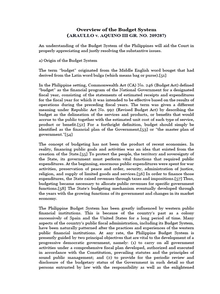 Philippine Budget System Overview | PDF | Government | Economies