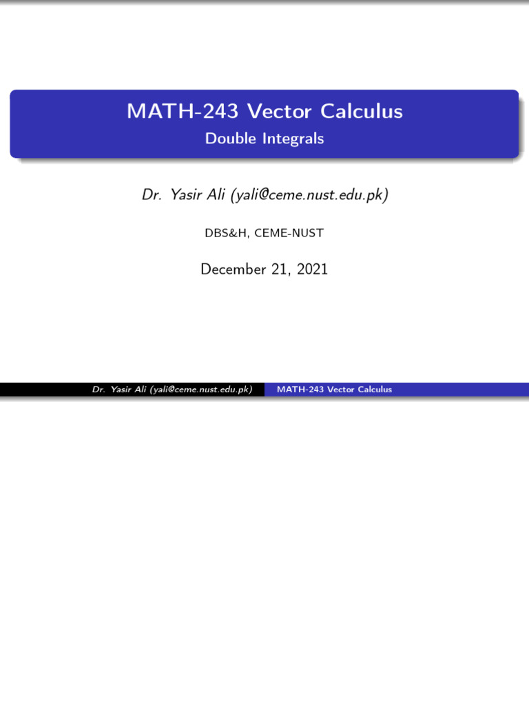 Double Integrals In Calculus