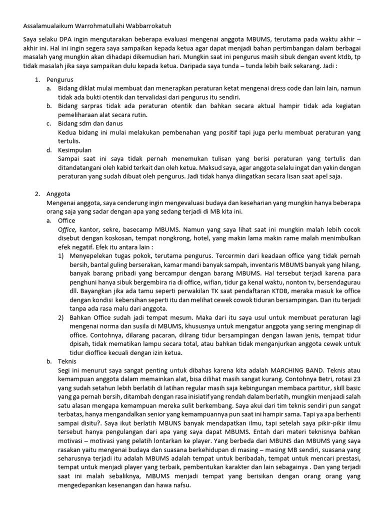 Dpa Curhat Mbums 2017 | PDF