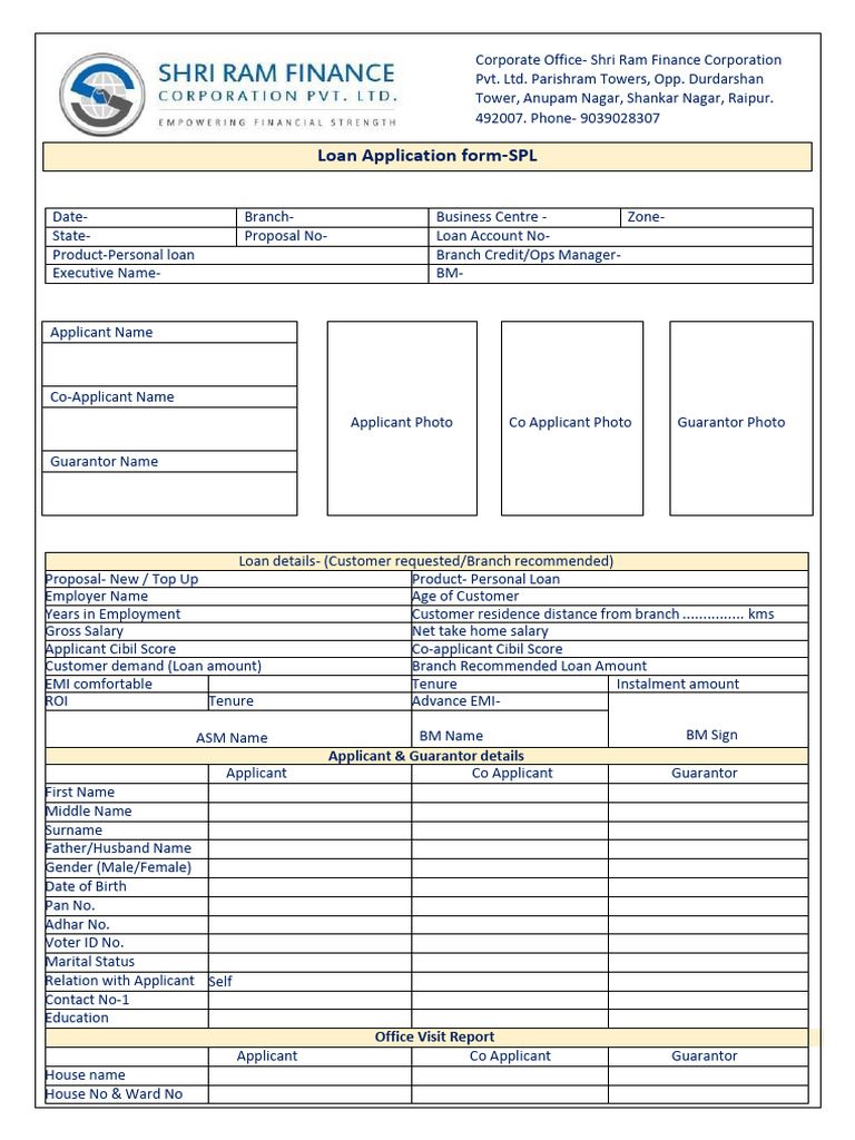 Personal Loan Application Form - FOR PL (1) - 4 | PDF