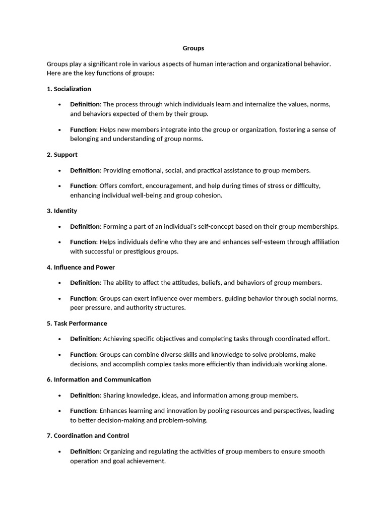 Groups | PDF