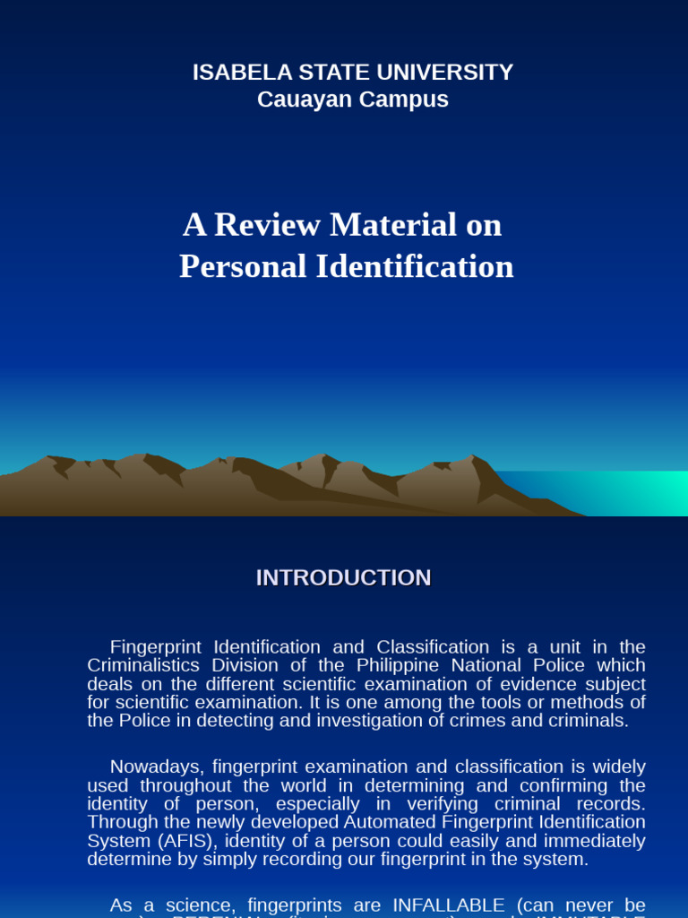 Fingerprint Reviewer | PDF