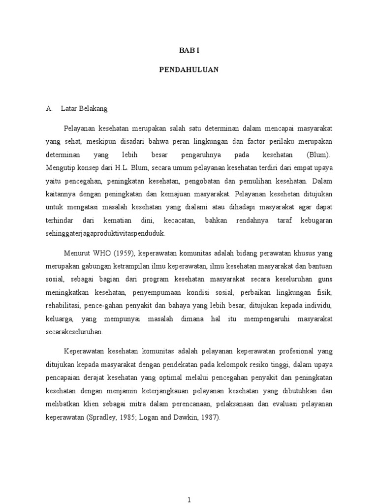 Konsep Keperawatan Komunitas