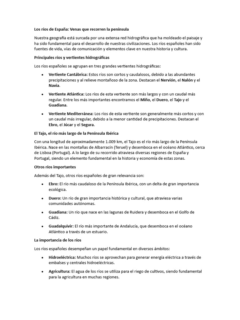 Los Ríos de España | PDF