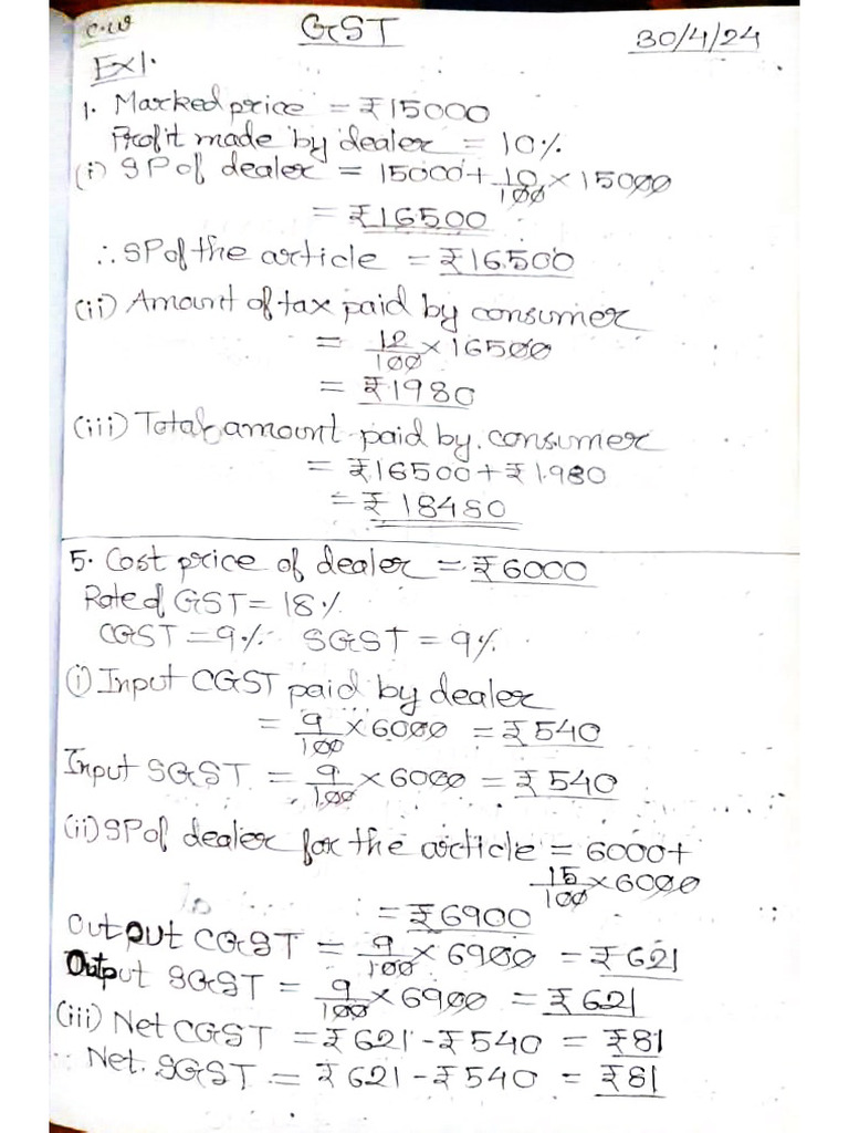 (Mathematics GST) | PDF