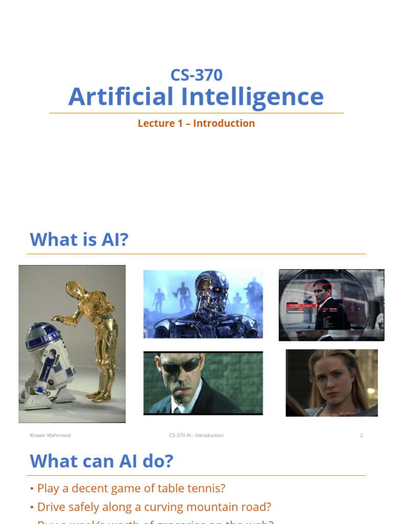 Lec01 - Introduction | PDF