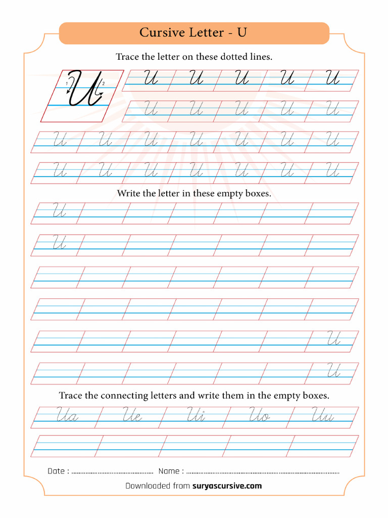Cursive Capital Letter U | PDF