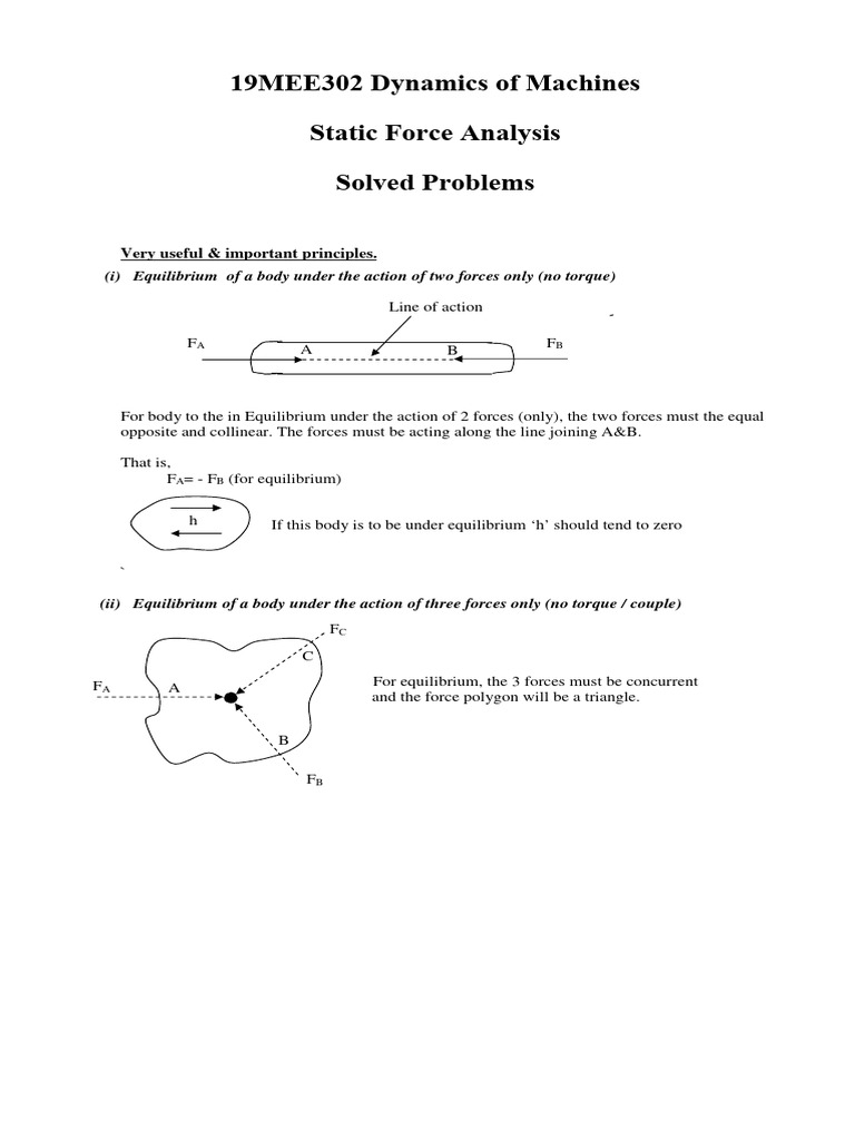 19mee302 force analysis pdf