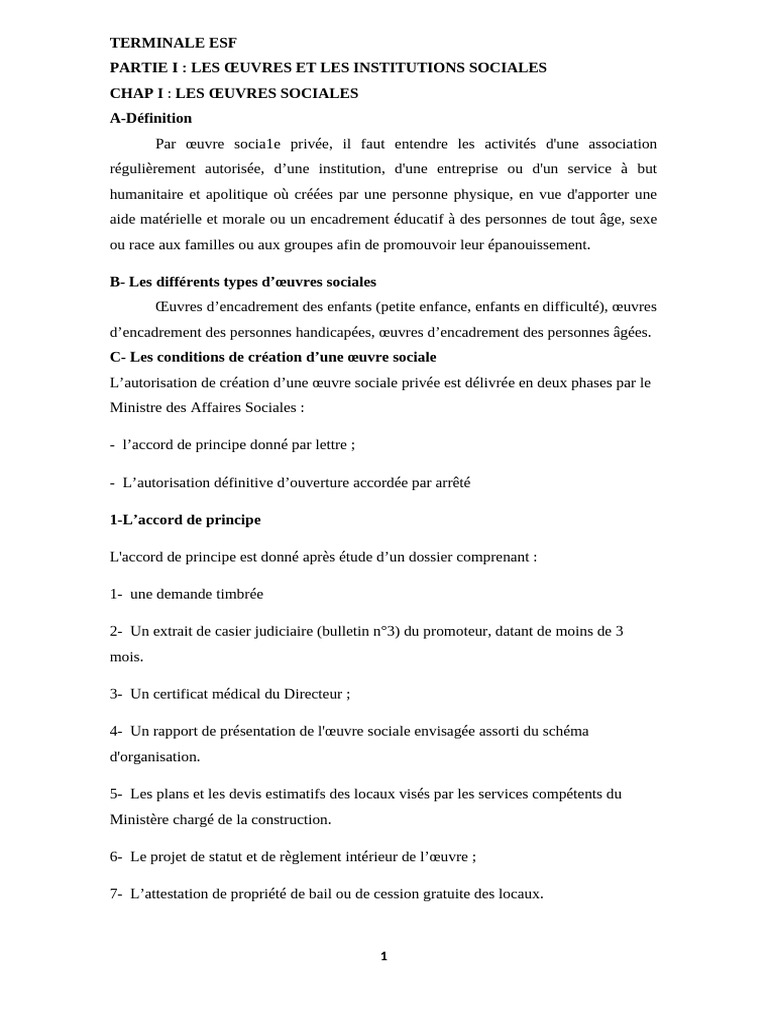 Vie Sociale Terminale ESF | PDF