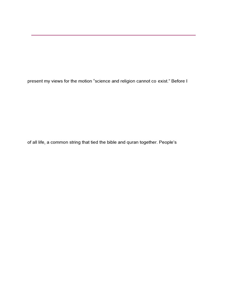 Science and Religion Cannot Coexist | PDF