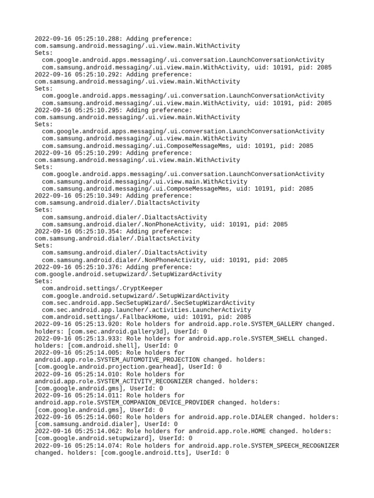 PM Debug Info | PDF