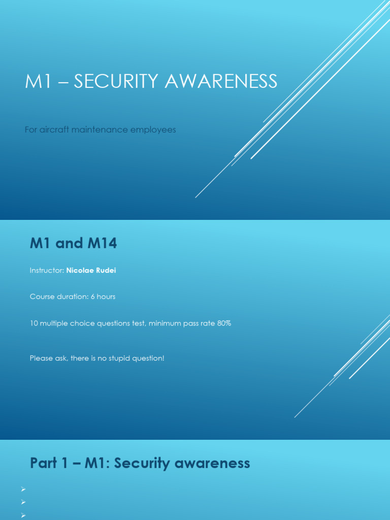 Aviation Security Awareness Training | PDF | Airport Security | Business
