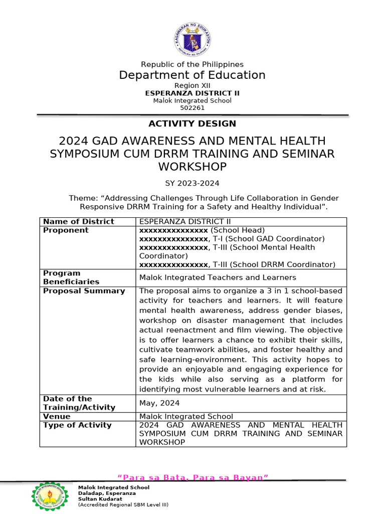 GAD Awareness and Mental Health Symposium | PDF