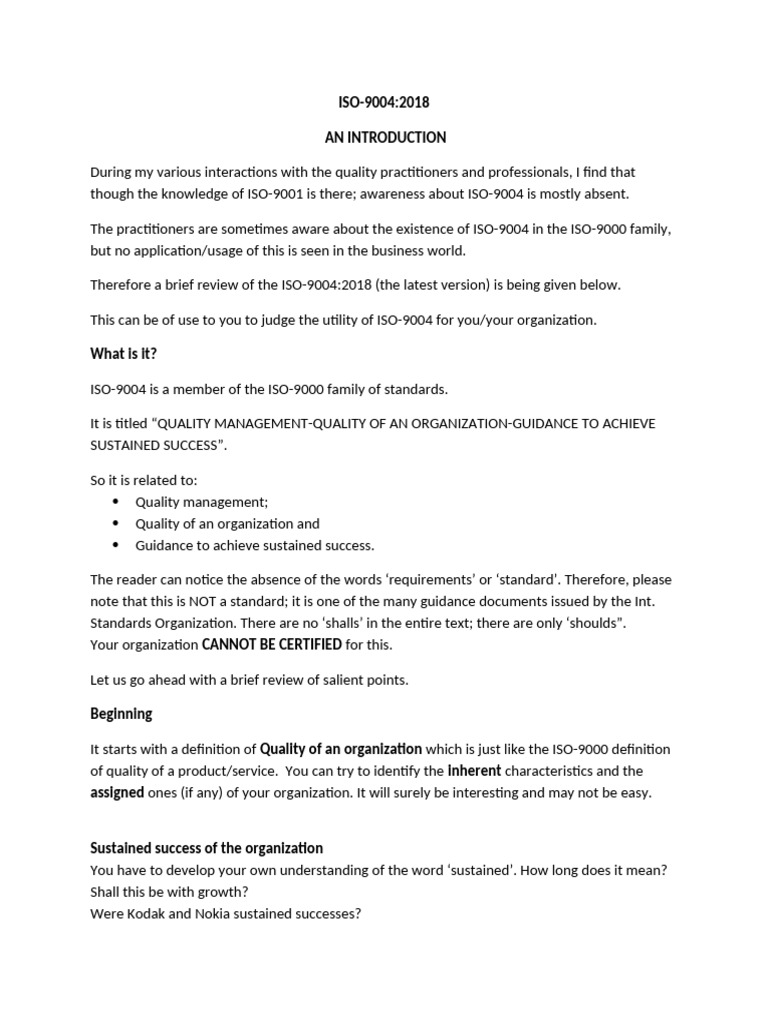 ISO 90041 Requirement | PDF
