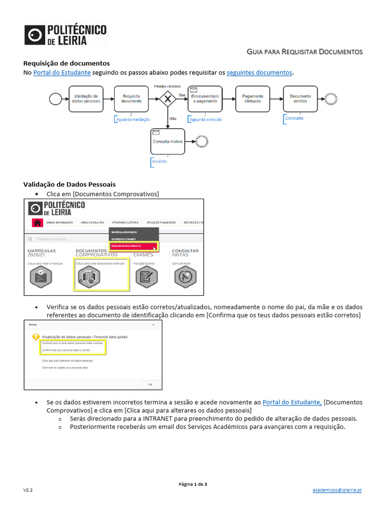 Guia Documentos Online Req PT | PDF
