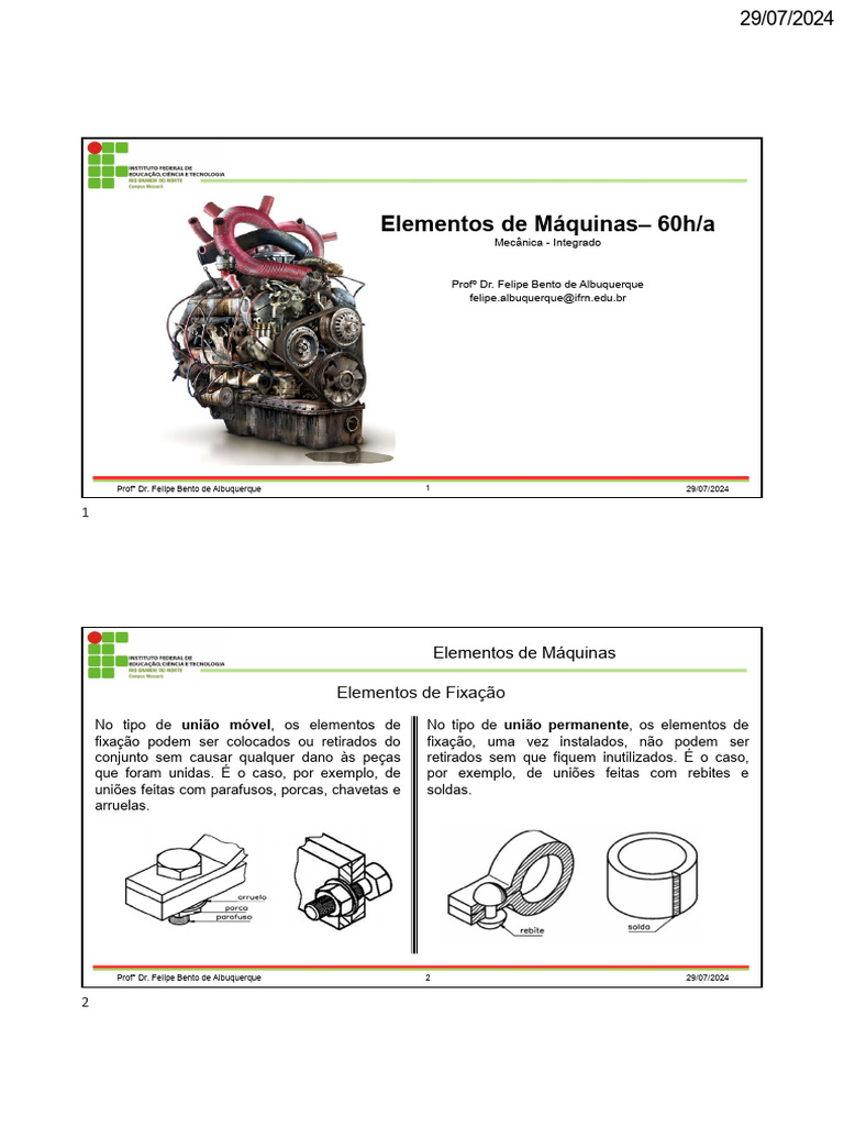 Elementos de Maquinas Aula 5 | PDF