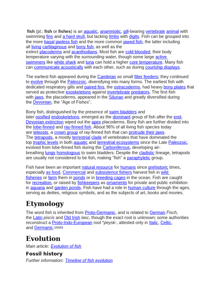 Etymology: Fossil History | PDF