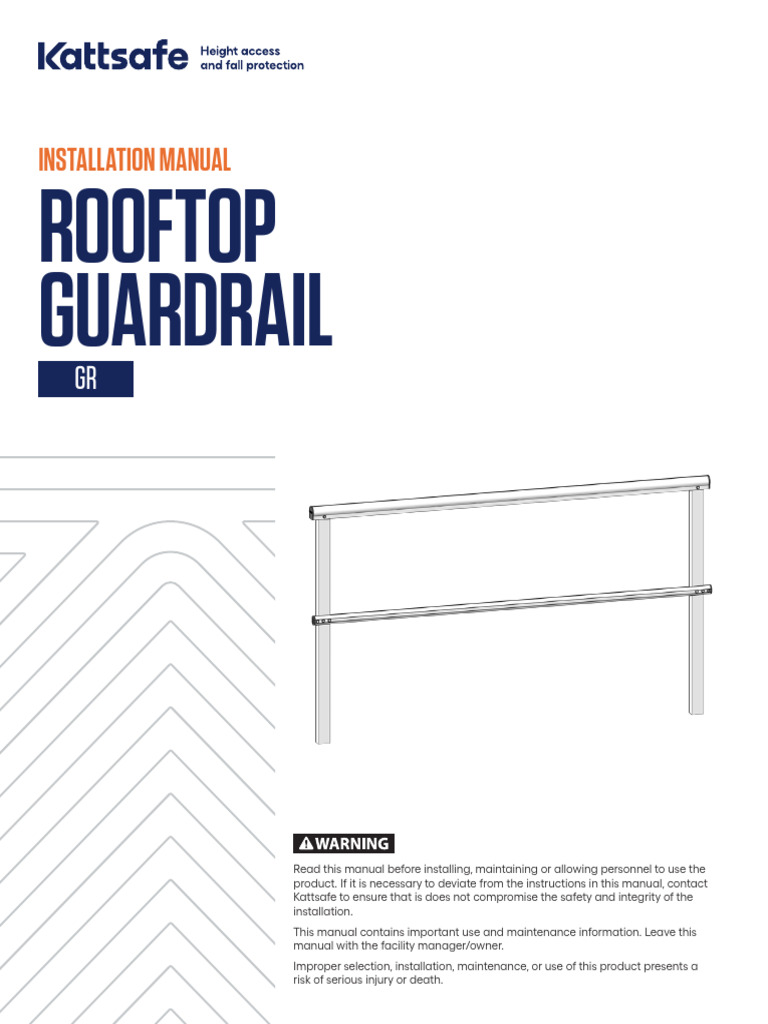 Kattsafe Rooftop Guardrail Systems Installation Manual - Compressed | PDF