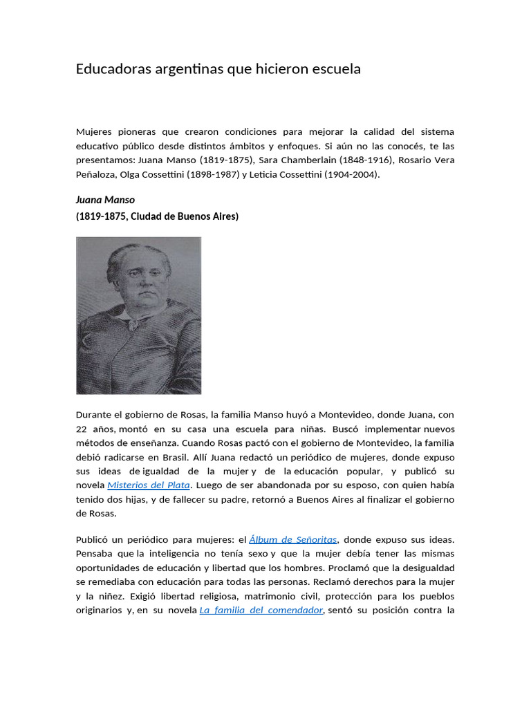 Educadoras Que Hicieron Escuela EDITADO | PDF