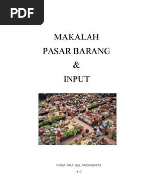 Pasar Barang Dan Input