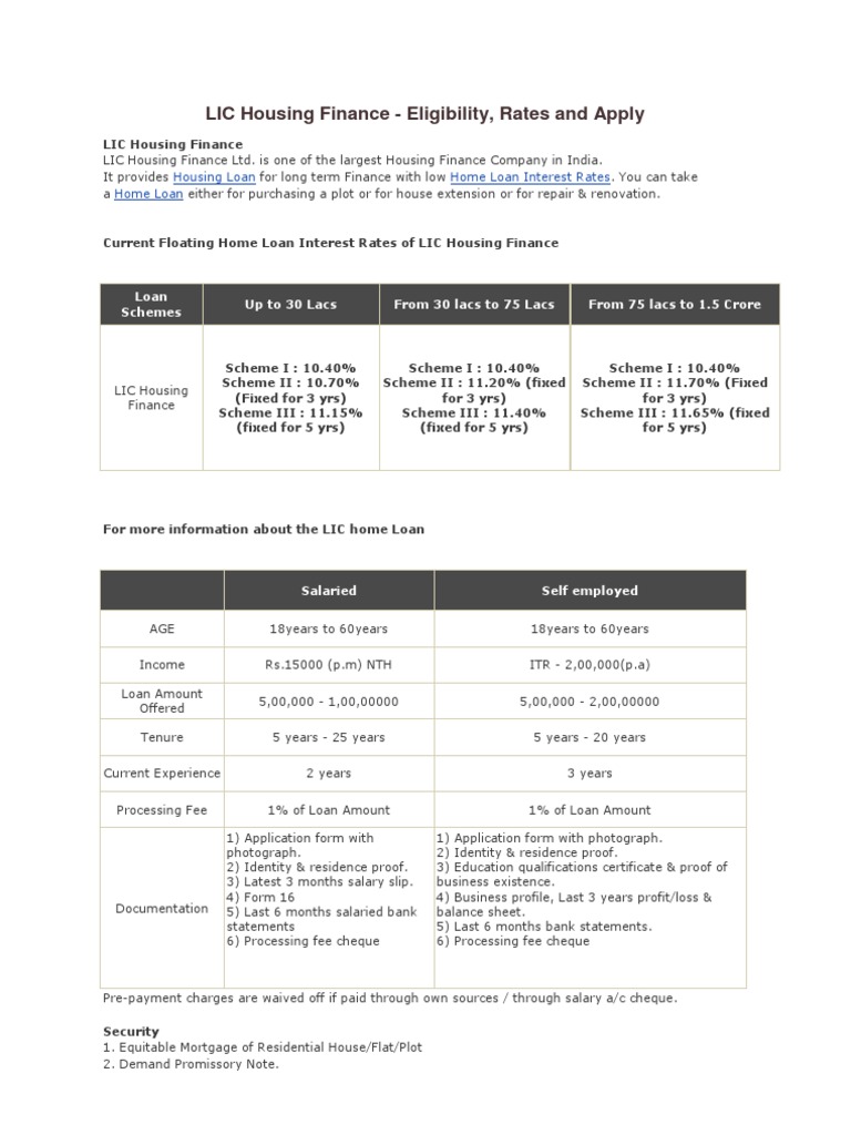 LIC Housing Finance | PDF | Mortgage Loan | Loans