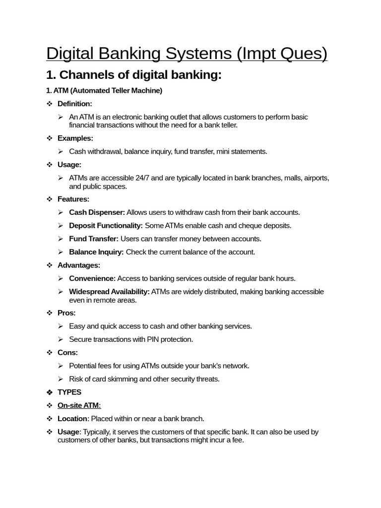 Digital Banking Systems Pdf