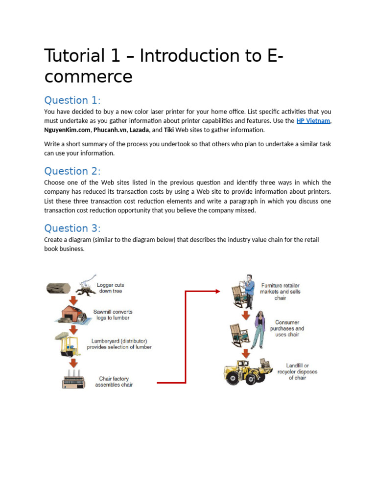 Tutorial 1 - Introduction To ECommerce | PDF