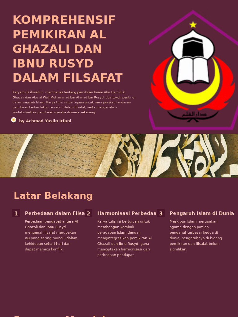 Al Ghazali filsafat karya tulis