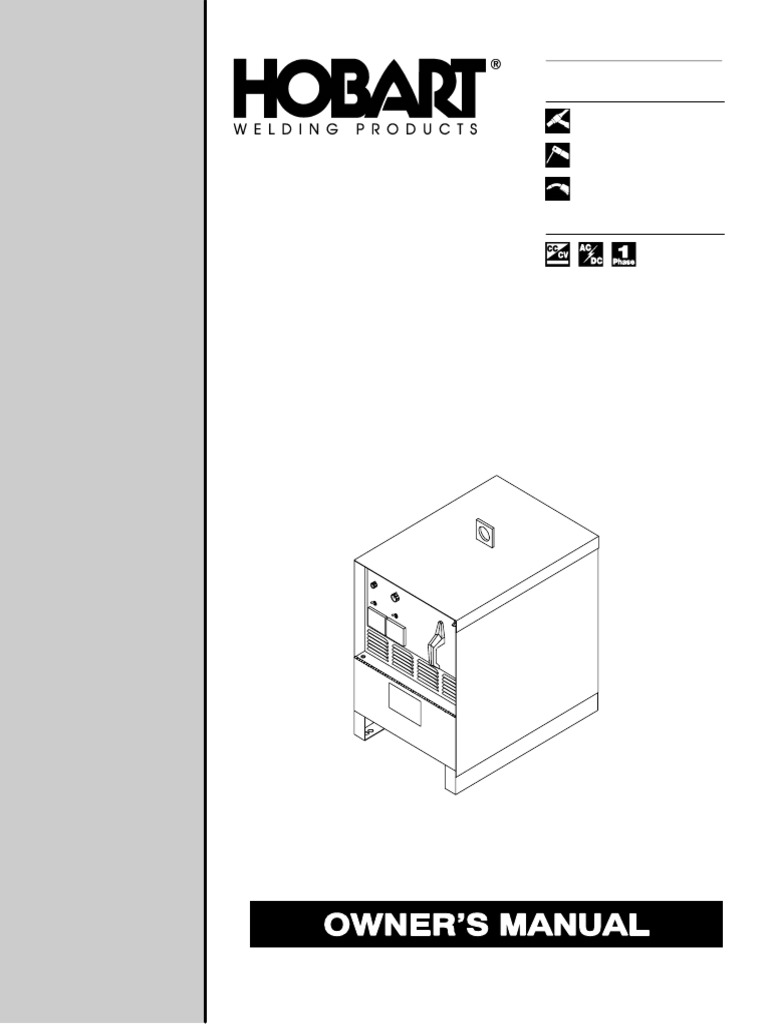 Manual Hobart Welding Products 300 DC | PDF | Welding | Technology ...