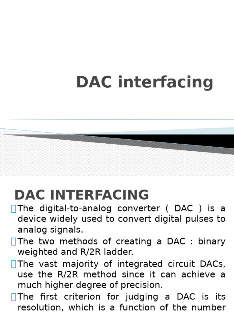 MCA 8051 DAC Interfacing | PDF
