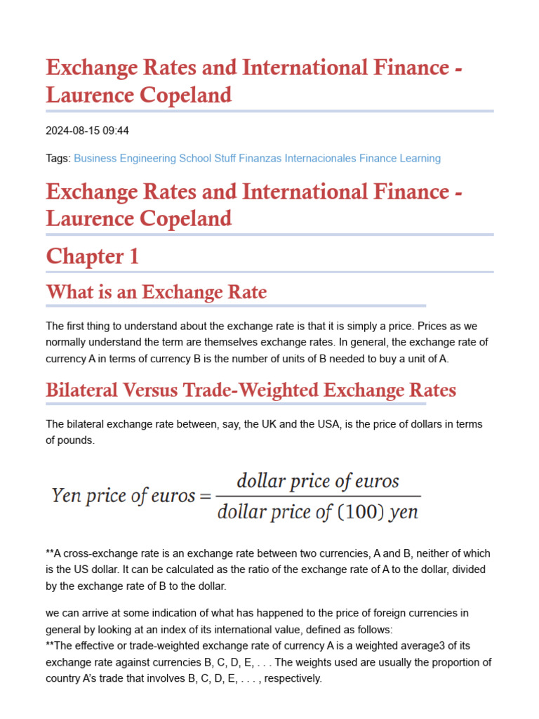 Understanding Exchange Rates in Finance | PDF | Exchange Rate | Bretton ...