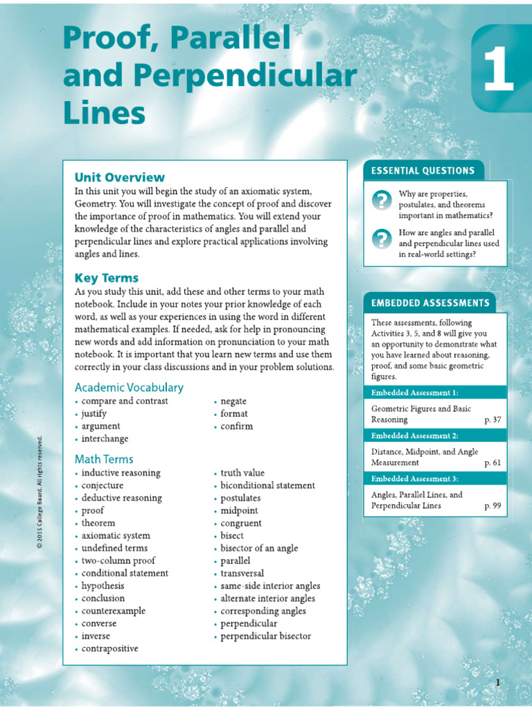 GKP 1-1 Notes SpringBoard Pages Basic Geometric Figures | PDF